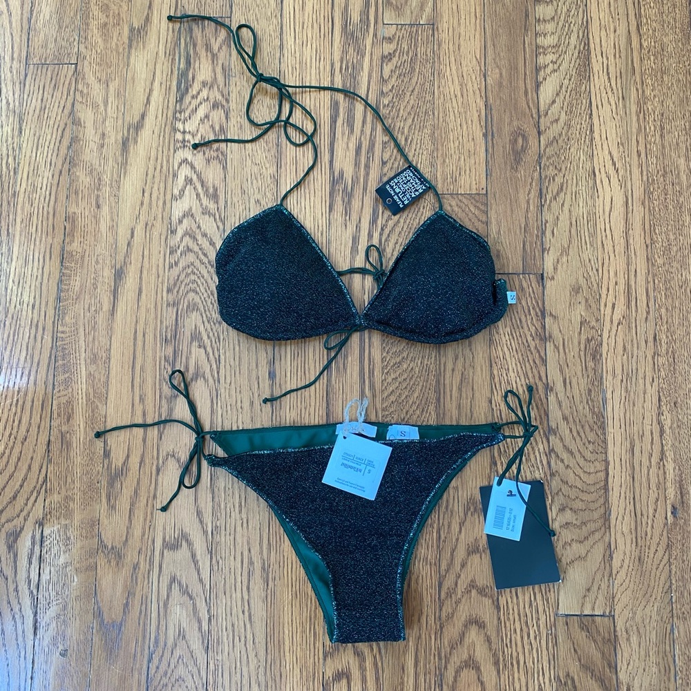 Dark green oseree swimsuit